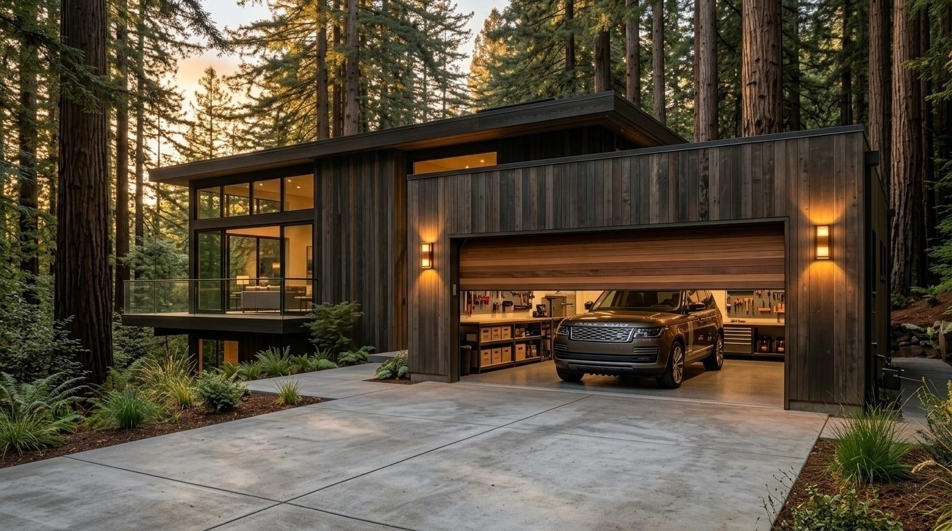 Davis Garage Door Services Overhead Garage Door Gliding Open in Marina Del Rey, CA